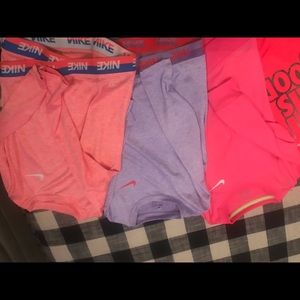Lot of 4 girls Nike long sleeved shirts. Size 4-5